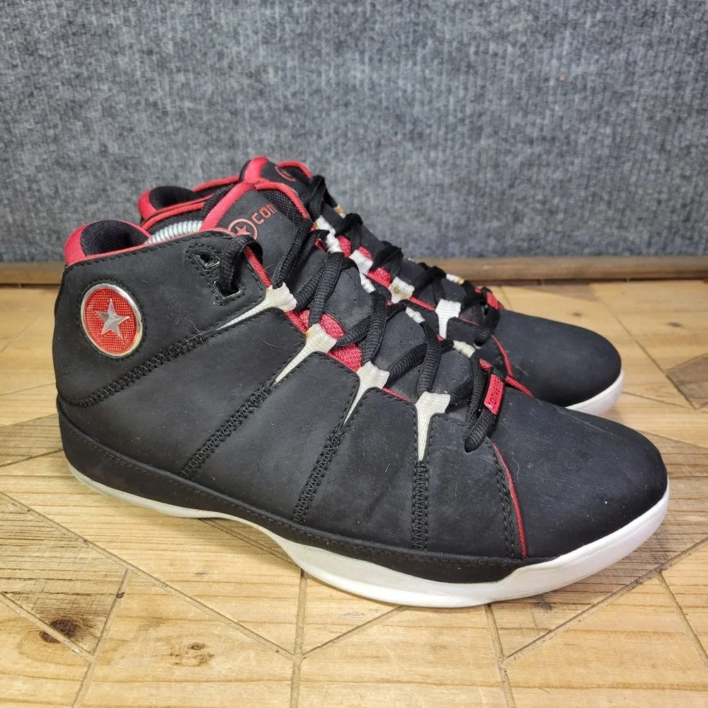 Converse Triple Deuce Wade Basketball Shoes Men's Size 9 Black Red All Star Y2K